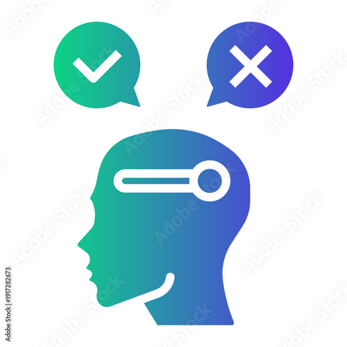 critical thinking Gradient icon