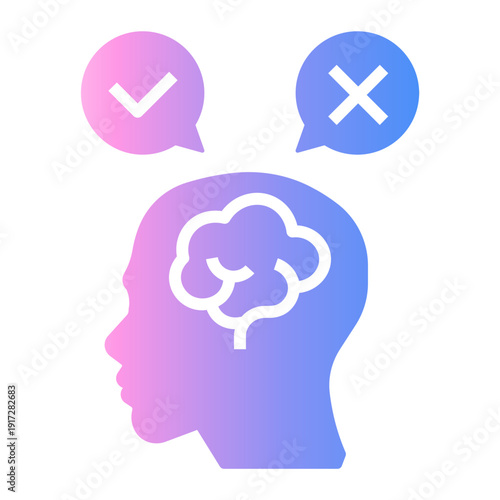 critical thinking Gradient icon