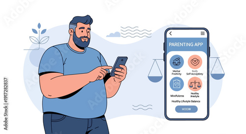 Parenting App for Balanced and Healthy Family Life - Mobile Interface