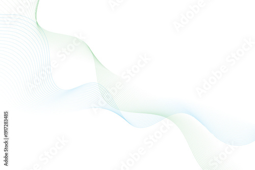"Abstract vector background, blue and green transparent waved lines for brochure, website, flyer design.