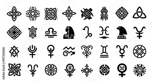 Collection of Esoteric Symbols and Glyphs.