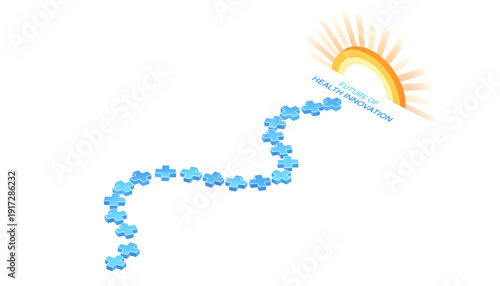 Future of Healthcare and Medical Innovation Roadmap – 3D Success Icon