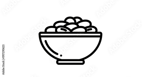 A bowl filled with cereal or oatmeal