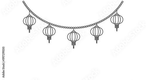 A necklace with five lightbulbs hanging from it