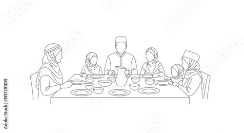A family enjoying a meal together at the dinner table