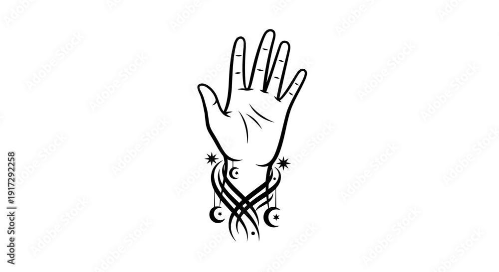 Fototapeta premium A hand with a unique tattoo on the wrist area