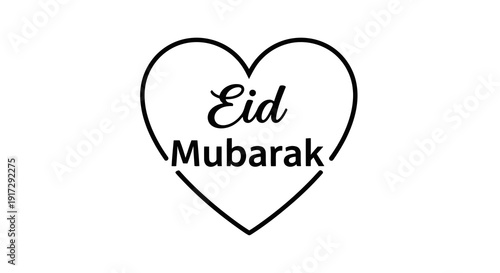 Heartfelt eid mubarak greeting with elegant design