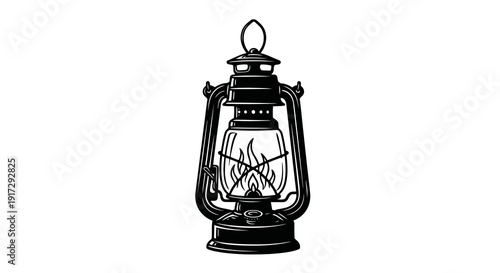 A lantern with a handle and a loop on top