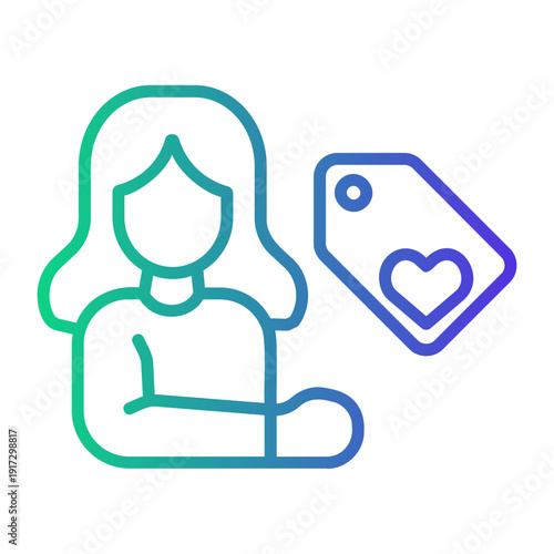 loyalty Line Gradient Icon