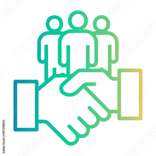 loyalty Line Gradient Icon