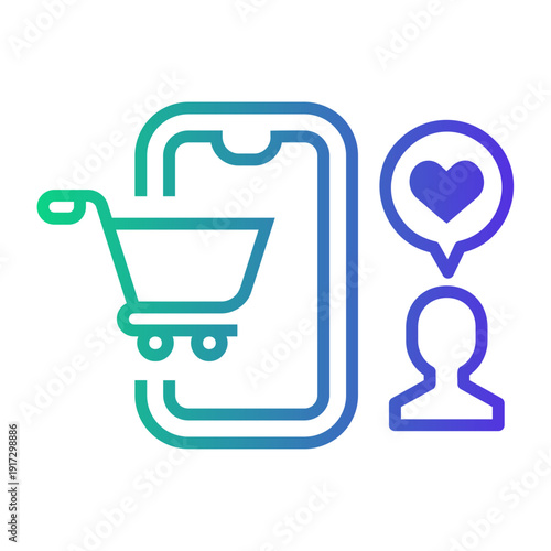 loyalty Line Gradient Icon