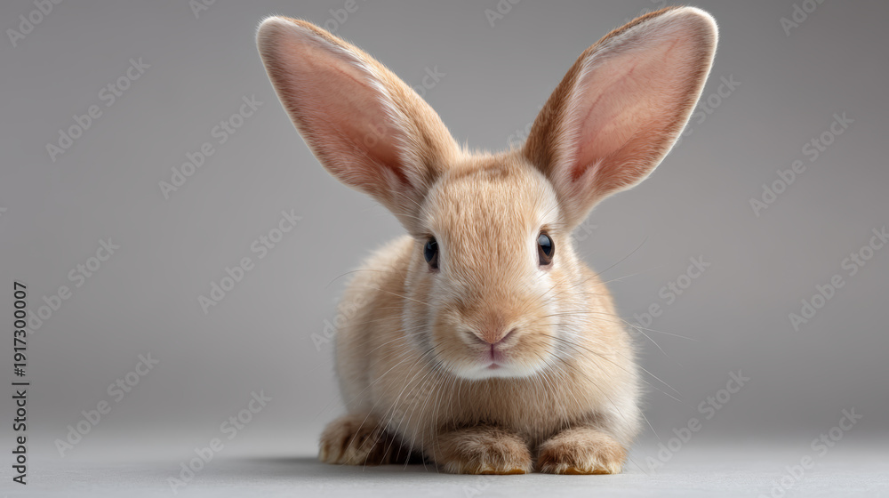 Obraz premium Cute rabbit bunny pet animal whisker ear fur mammal portrait studio cute rabbit bunny pet animal whisker ear fur mammal portrait studio calm pose