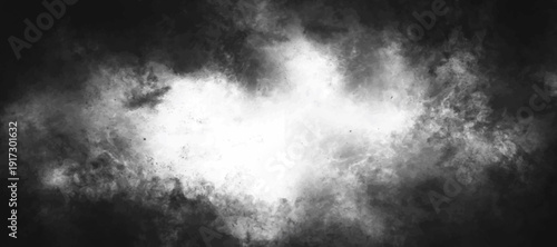 central cloud of white smoke or fog like substance effect Moody Gray Fog Texture dark Background.	
