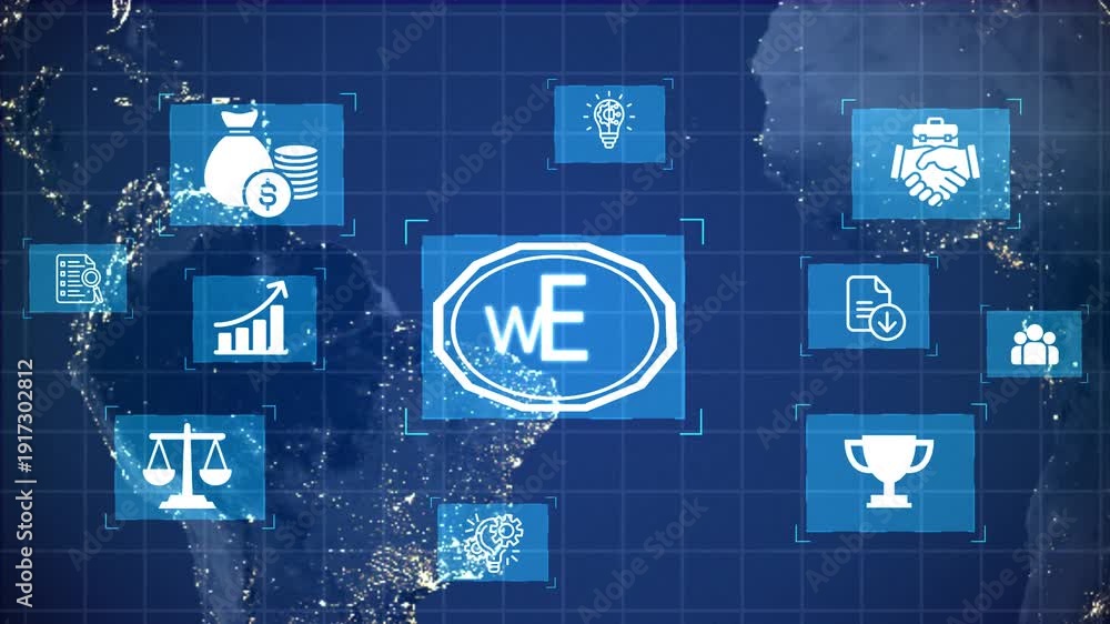 animated Trademark protection and legal compliance with WEB icon ...