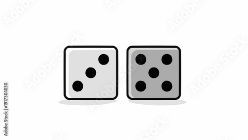 Two Dice Showing Three and Six.