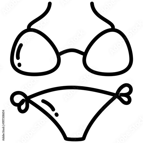 summer outline icon bikini 