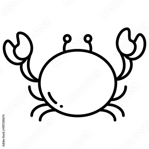 summer outline icon crabs 