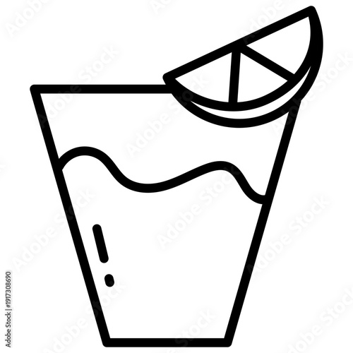 summer outline icon cocktail tequila 