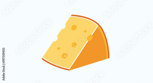 Cartoon illustration of a piece of swiss cheese against a plain white background