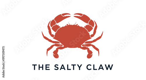 Stylish logo design featuring a bold crab illustration perfect for seafood restaurants or brands