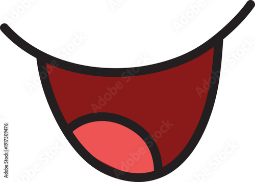 vector illustration of mouth vocal