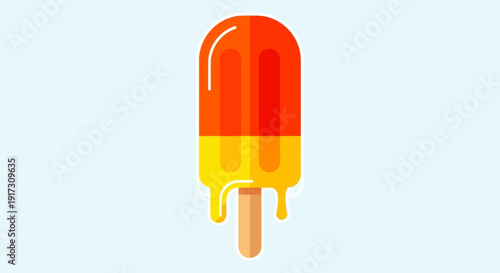 Colorful popsicle illustration evoking summer vibes and sweet treat cravings for hot days