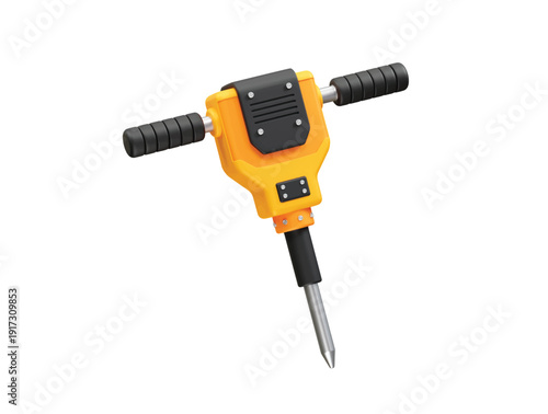 Jackhammer for Construction and Demolition illustration icon 3d render