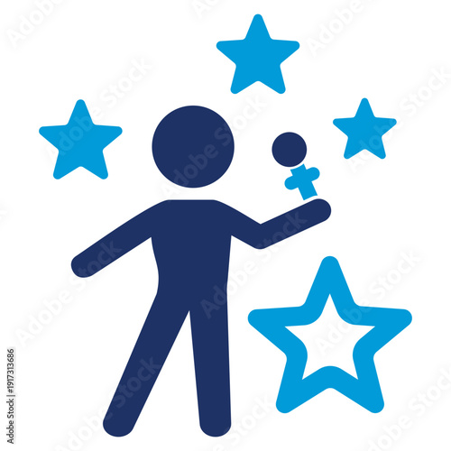 celebrity blue combination icon