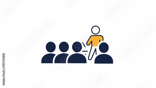 Leader Standing Out from the Crowd.