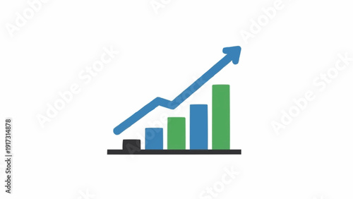 Free Download Bar Graph Showing Increasing Trend with Arrow. - GFXLoad