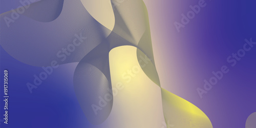 Bisque and navy abstract shape grainy gradient background with black backdrop and noisy texture for wide banner poster and header design