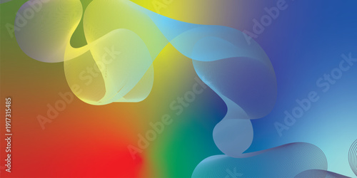 OliveDrab  red cyan and navy azure abstract shape grainy gradient background with black noisy texture for wide banner poster and header design