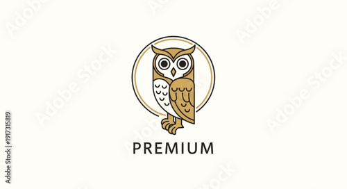 Premium Owl Logo Design with Circle Emblem.