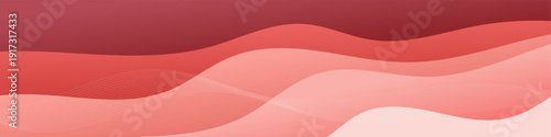Earthy Red Tones Canyon Wave Banner