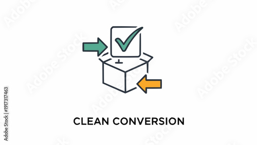 Recycling Conversion Process Diagram Icon.