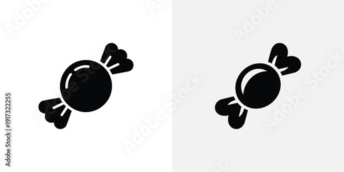 Two candy icons with different angles and lighting effects on white background