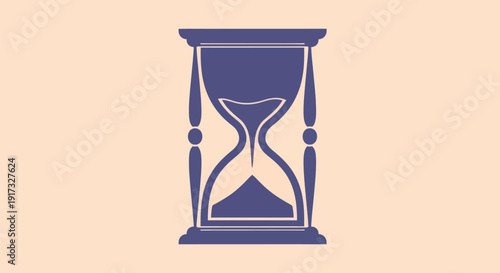 Hourglass illustration on a neutral background
