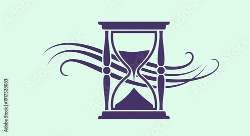 Hourglass silhouette against soft background