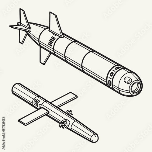 Of two submarine launched torpedoes missiles naval