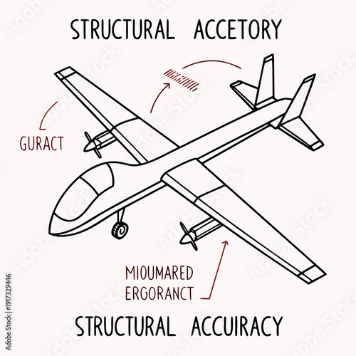 Engineering of airplane with labeled structural components