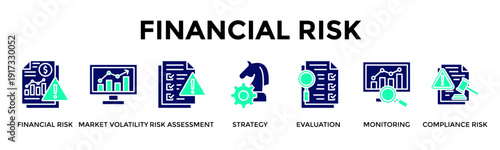 Financial Risk Banner Web Icon Vector Illustration Concept For Navigate Market Uncertainty With Structured Financial Risk Control