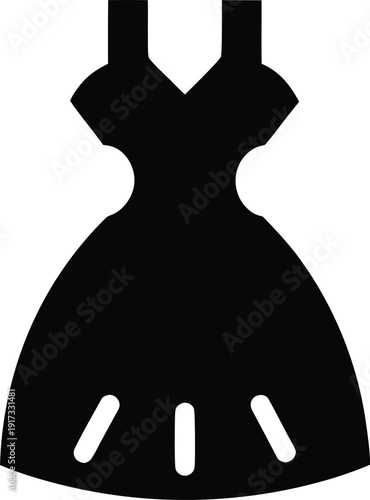 color changing e textile dress silhouette vector illustration on transparent background
