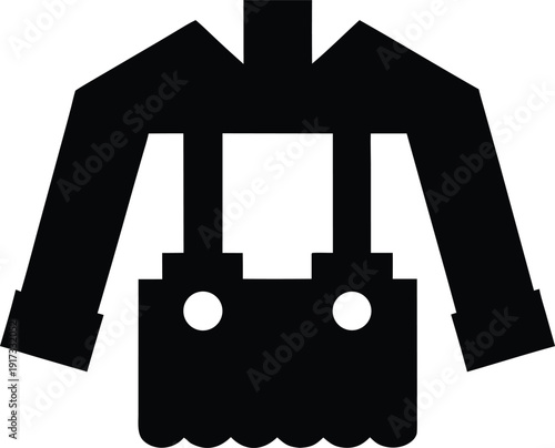 barong tagalog philippines silhouette vector illustration on transparent background