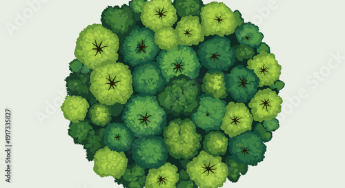 Cluster of Green Virus Cells.