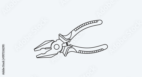Pliers Tool Isolated on White Background.