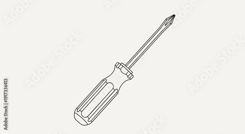 Screwdriver Tool Isolated White Background 1.