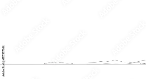 Simple Minimalist Mountain Landscape Design.