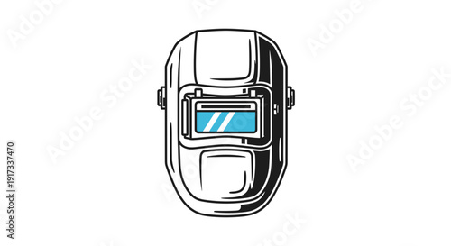Welding Helmet with Blue Shade.