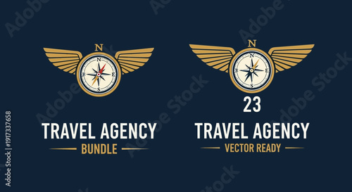 Travel Agency Logo Bundle & Vector Ready Designs