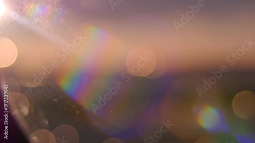 Blurry Bokeh Lights with Rainbow Colors.